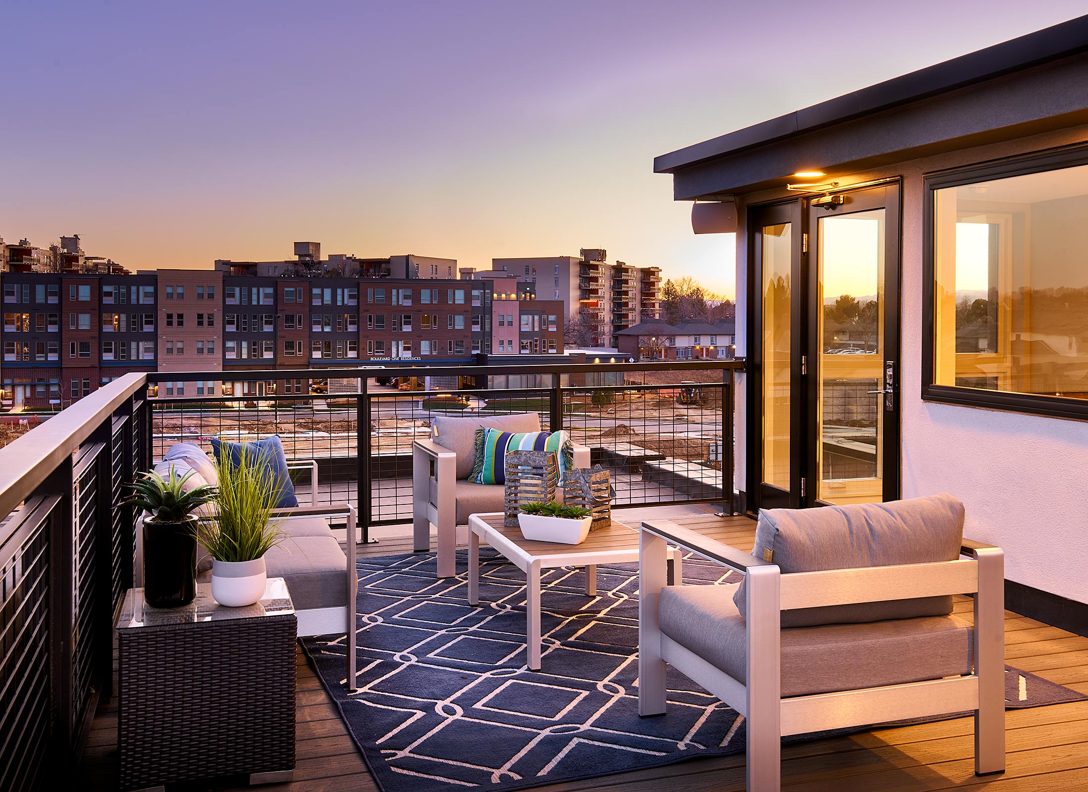 Rooftop deck view